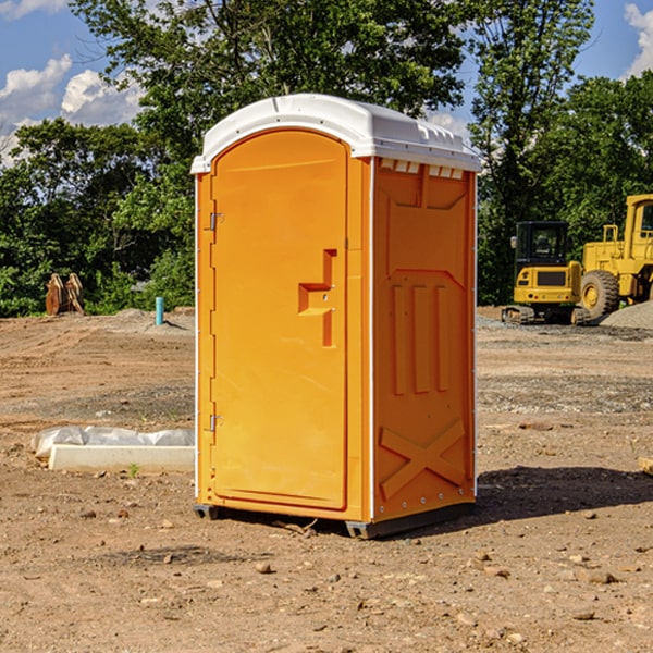 how often are the porta potties cleaned and serviced during a rental period in Stonington